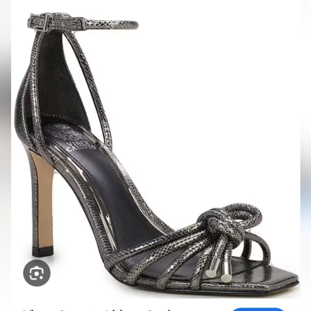 Vince Camuto the Lidana Snake Embossed Leather Bow Dress Sandals Women's $110